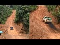 Mitsubishi Triton VS Toyota Hilux In Steep Muddy Hill Climb - 4X4 Pickup Truck In Mud Route