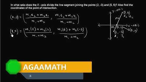 In what ratio does the X – axis divide the line segment joining the points (2, -3) and (5, 6)?