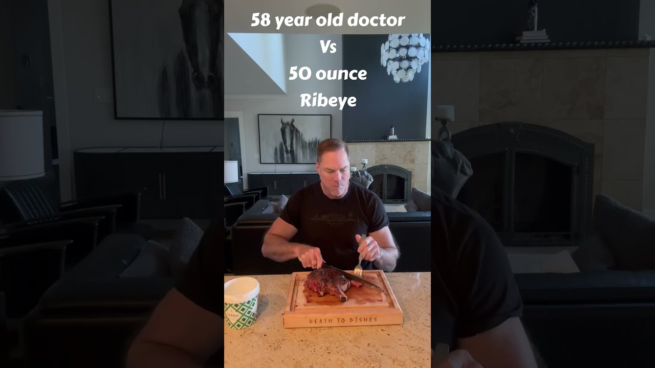 58 year old doctor vs 50 ounce ribeye steak!