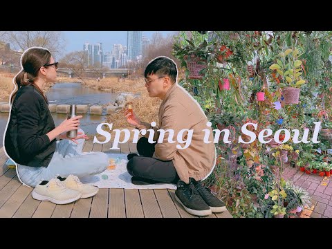 a <strong>day</strong> in our life in Seoul 🇰🇷 heading into spring 🌱 biking, <strong>picnic</strong>, plant shopping | Korea vlog 📹