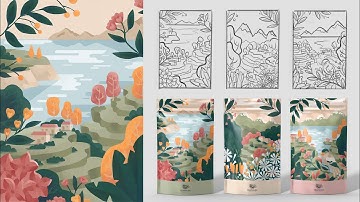 DIGITAL ART PROCESS in PROCREATE and PHOTOSHOP (Procreate Class Trailer)