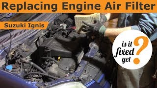 Replacing ENGINE AIR FILTER - Suzuki Ignis