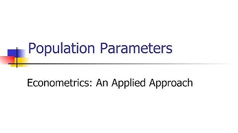 2.3 - Population Parameters