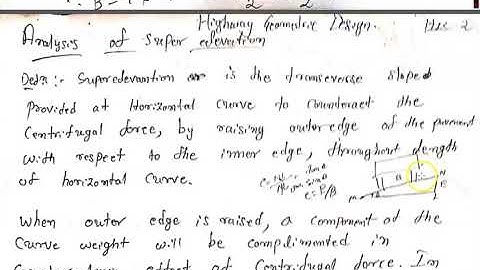 Super elevation and Extra widening