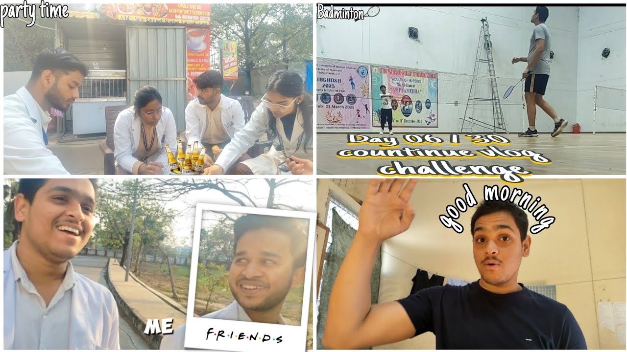 Day 06 / 30 countinue vlog challenge || life at UPUMS Bhai || party time | #vlog #viral #hostellife 
