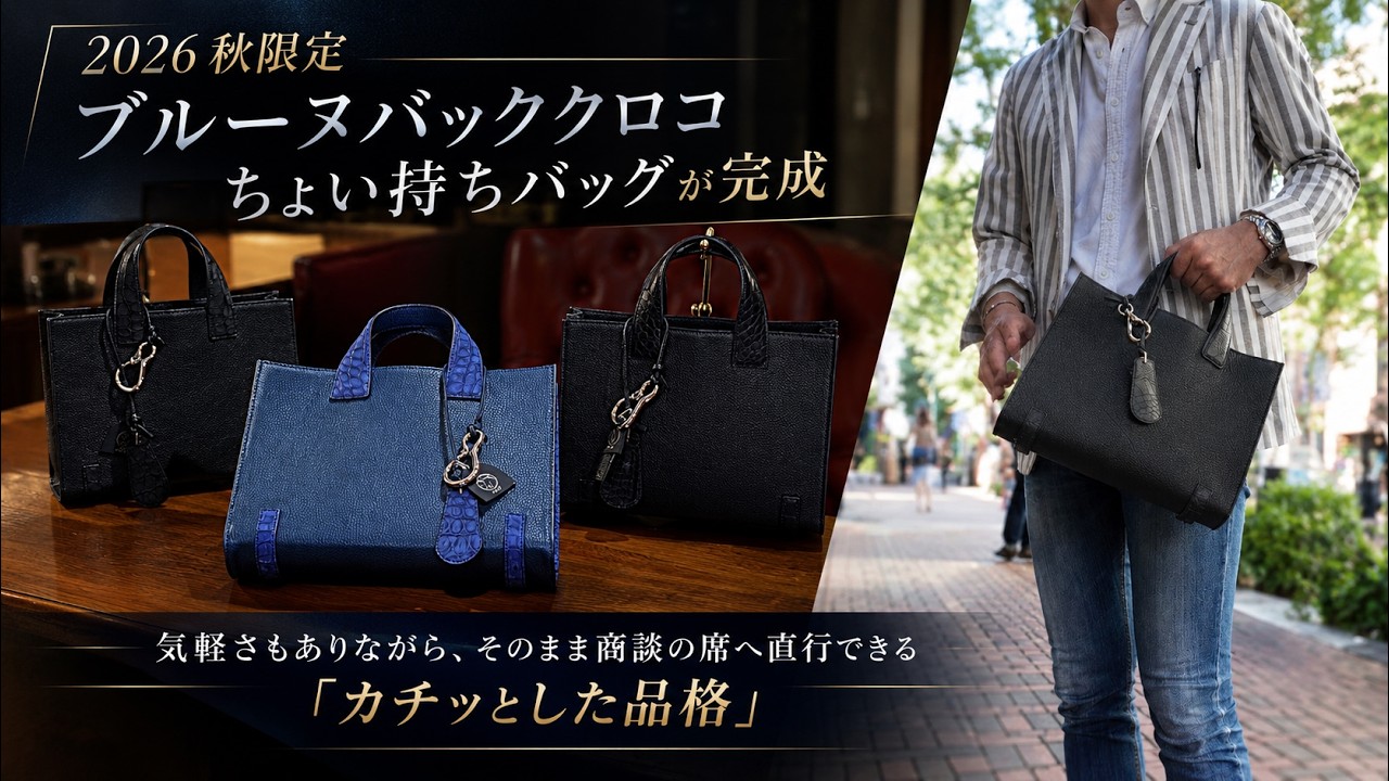 Fall 2026 Limited Edition of 2] Blue Nubuck Crocodile Mini Carry