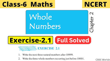 Class 6th Maths NCERT Chapter 2 Whole Numbers Exercise 2.1 full solved | CBSE Worldz