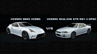 Nissan 350z Nismo vs Nissan Skyline GTR R34 V-SPEC || Mouse Steering || Assetto Corsa || Quiver
