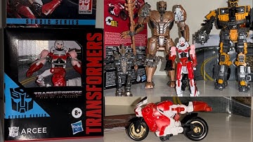 Transformers rise of the beasts studio series core class arcee review. ROTB movie figure collection