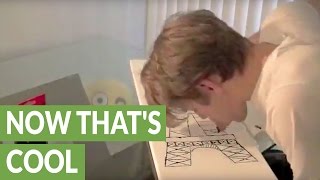 Painting The Eiffel Tower With The Longest Tongue In The World