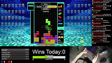 Tetris 99 - 3min 1v1 50% Badge Disadvantage Stream Highlight