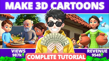 How to Make Professional 3D Cartoon Videos for Kids Using Free AI Tools (Full Guide)