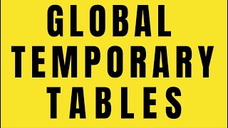 Oracle SQL Tutorial: Understanding Global Temporary Tables Explanation In Telugu