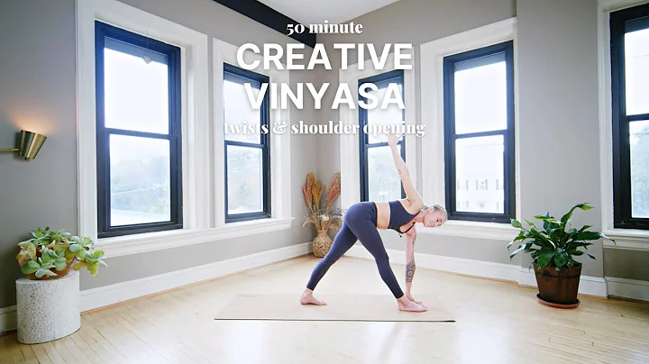 50 Minute Creative Vinyasa | shoulder mobility, twists + binds