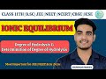 Understanding Degree of Hydrolysis & Its Determination in Ionic Equilibrium ๐