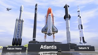 rocket size comparison | 3d animation