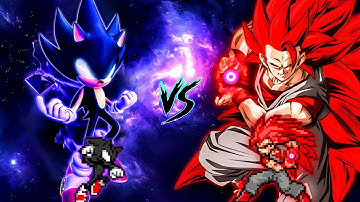 Dark Sonic V2 (New) VS Evil Goku TP (all form) in Jump Force Mugen