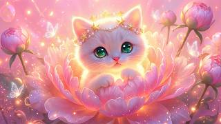 Sweet Dreams with Angel Cat 🐱🌸 Deep Sleep Music to Reduce Anxiety & Relax Your Mind Tonight screenshot 2