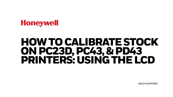 How to calibrate stock on Honeywell PC23d, PC43, PD43 printers using the LCD