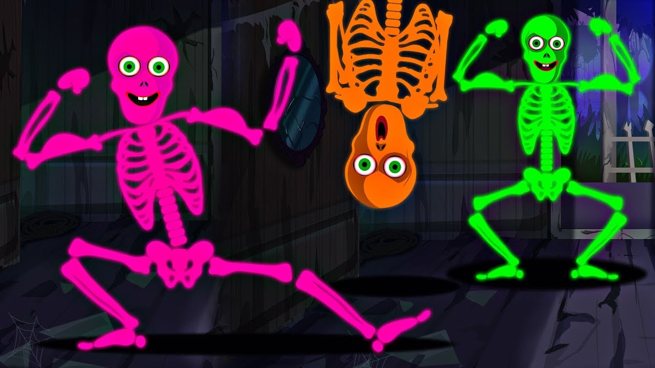 The Funny Loony Skeletons Dance Song | 10 Crazy Skeletons Midnight