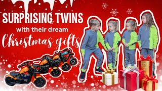 Surprising Twins with Their Dream Christmas Gifts|Best Gifts for Kids 🎁