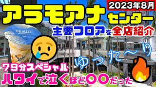 ハワイ最強【アラモアナセンターは気軽に行くな】2023年夏ぶらっと79分スペシャル。絶景ポイントも見せますあれだけは食べてはいけないモンスター級のショッピングモールが、泣くほど〇〇だった