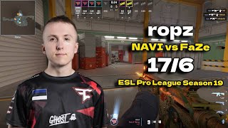 CS2 POV FaZe ropz (17/6) vs NAVI (Nuke) @ ESL Pro League Season 19