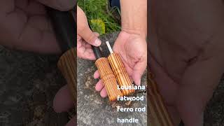 Louisiana fatwood fero rod & striker handle #ferrocerium #fatwood #firesteel  #survival #bushcraft