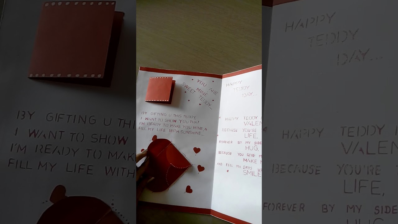 Hand made card idea for Teddy Day....