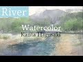 水彩画　Watercolor [RIVER] kanta harusaki 春崎幹太　川の描き方