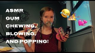 ASMR~ 20 MINUTES OF GUM BLOWING, POPPING, AND CHEWING! 😂🎉💞💞🎉😂