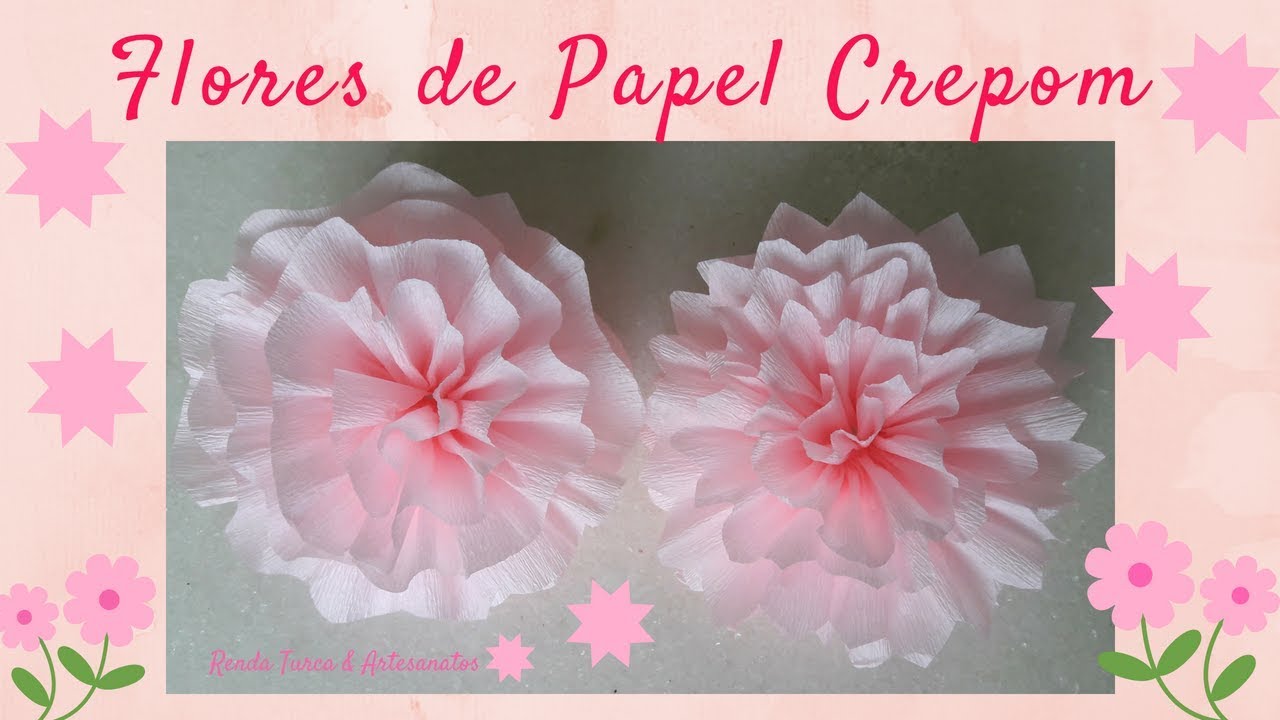 DIY Flor de Papel Crepom - Jeito Fácil de Fazer (Não precisa de cola) -  thptnganamst.edu.vn