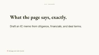 Claude, Ic Memo — Does Claude Write Investment Memos on Its Own?