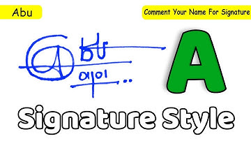 ✔️ Abu Name Signature Style Request Done