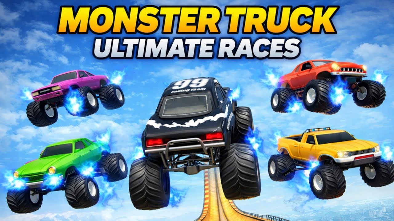Monster Truck Mega Ramp Madness 🔥 | Flaming Truck Extreme Stunts | Android Gameplay #4