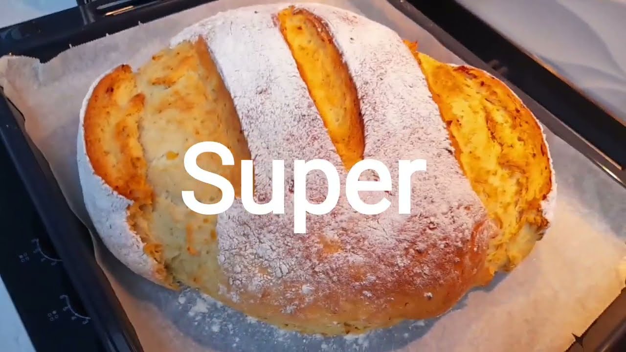 Pâine cu cartofi. Delicious bread with potatoes.