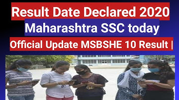Result Date Declared 2020 Maharashtra SSC today | Official Update | MSBSHE Class 10 Result |