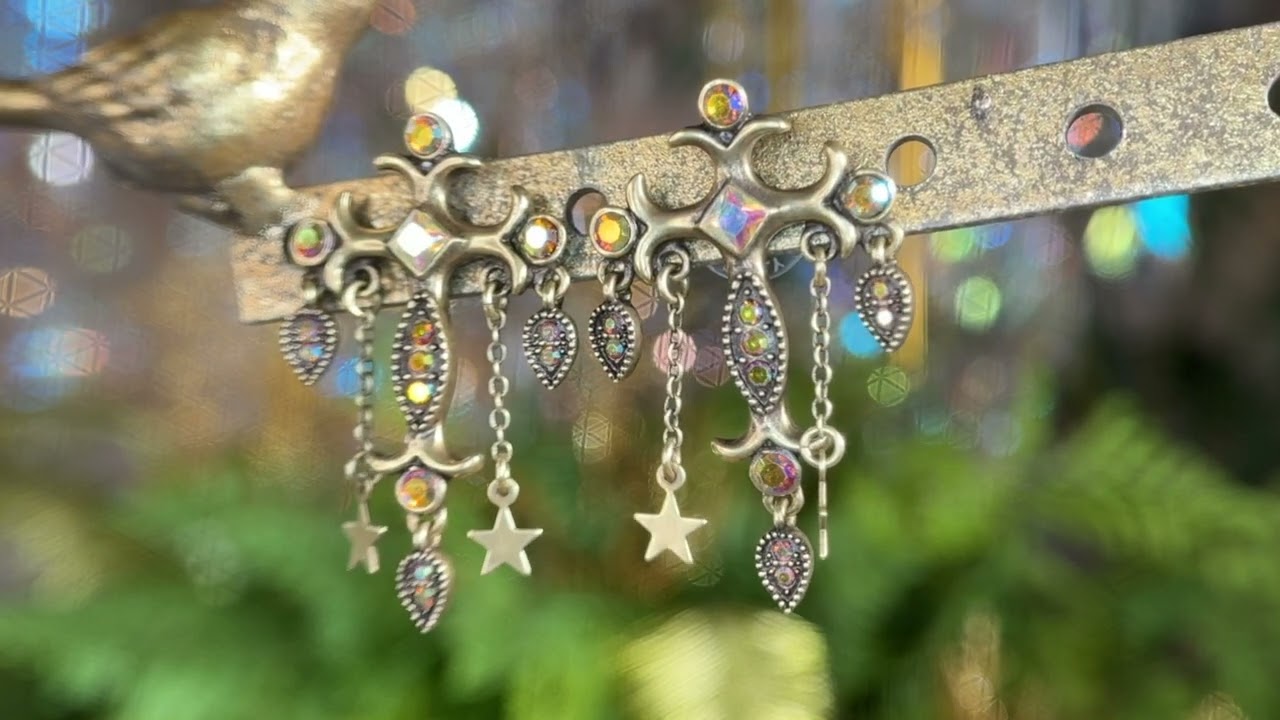 Mystical Cross Pierced Earrings (Brass Ox) – Kirks Folly