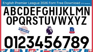 English Premier League 2026 Font Free Download (TTF Version) #premierleague #premierleaguefont #epl