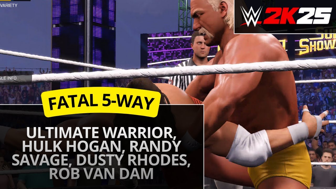 WWE 2K25 – Ultimate Warrior, Hulk Hogan, Randy Savage, Dusty Rhodes, Rob Van Dam (5-Way)