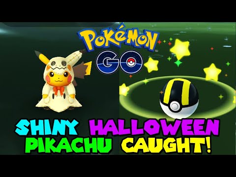 Video: Dogodek Pok Mon Go Halloween Obleče Pikachu V Kostum Mimikyu