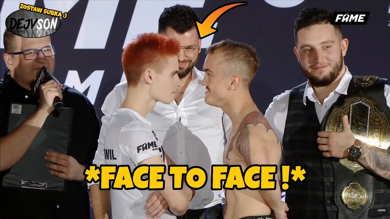 LORD KRUSZWIL VS MINI MAJK OFICJALNE WAŻENIE I FACE TO FACE ! | FAME MMA 5