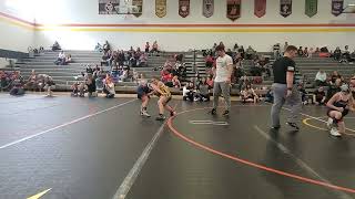 Lyla Moos pins girl for 50th win of the season. Holstien Iowa.