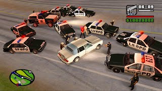 The Biggest Police Chase in GTA San Andreas! - 100 Cops vs 1 Car screenshot 3