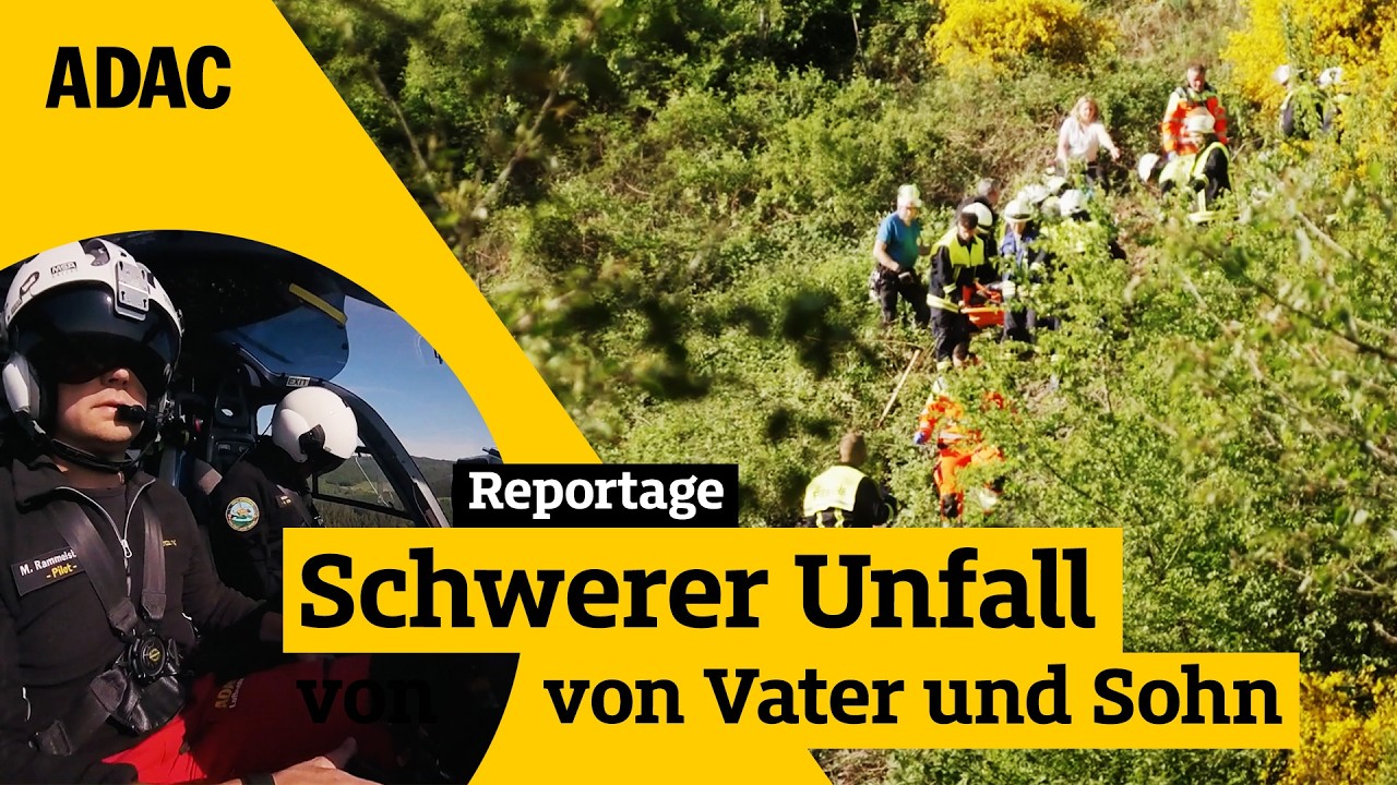 Traktor überschlägt sich - Vater und Sohn schwer verletzt im Weinberg I ADAC im Einsatz