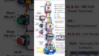 DOL starter wiring with full details #dolstarter #wiring #electrician #trendingshorts #viralvideo