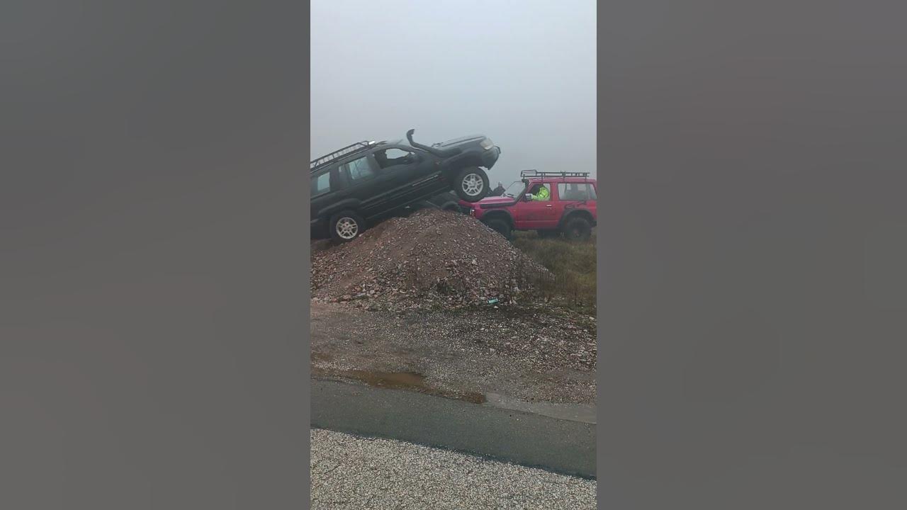 Jeep Crashes off the Road - YouTube
