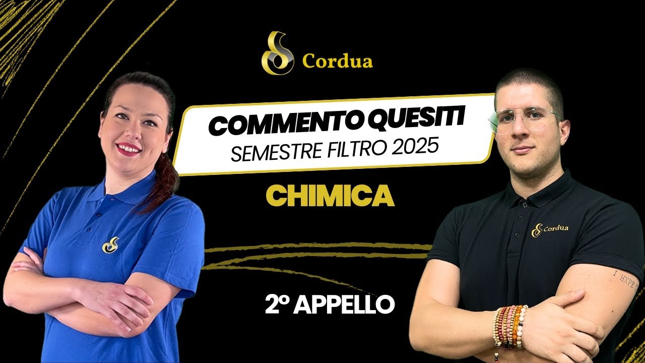 2° APPELLO SEMESTRE FILTRO GRADUATORIA: COMMENTO CHIMICA