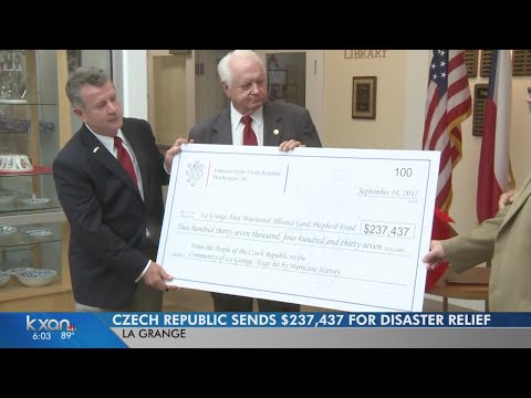 KXAN - Harvey victims in La Grange get big flood assistance from Czech Republic