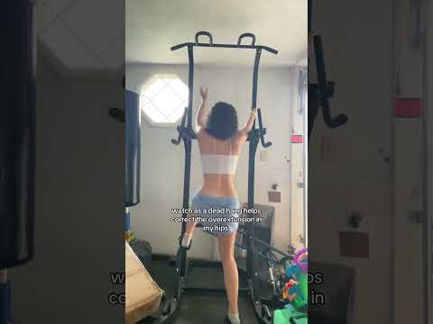 Watch how a deadhang corrects my hip dysplasia and scoliosis 🤯🤩 #deadhang #fitness #foryou #gym